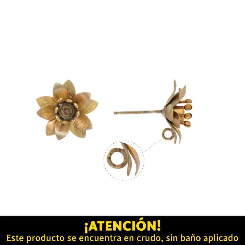 Aretes flor BW00263 15mm/R x par