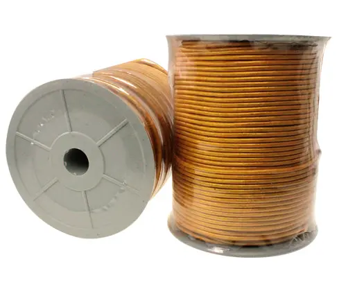 Cordon cuero 2.5mm Dorado BLC-242 x rollo 100m