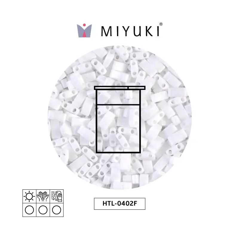 Miyuki tila 5x5x1.9mm TL0402F mate blanco x 10g