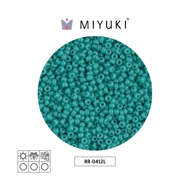 Mostacilla Miyuki rocalla 11/0 RR0412L opaco caribean azul verdoso x 250g