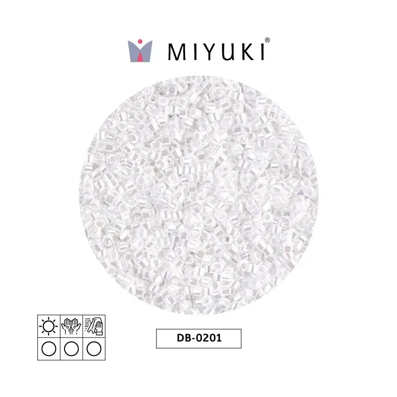 Miyuki delica 11/0 DB0201 blanco perla x 50g