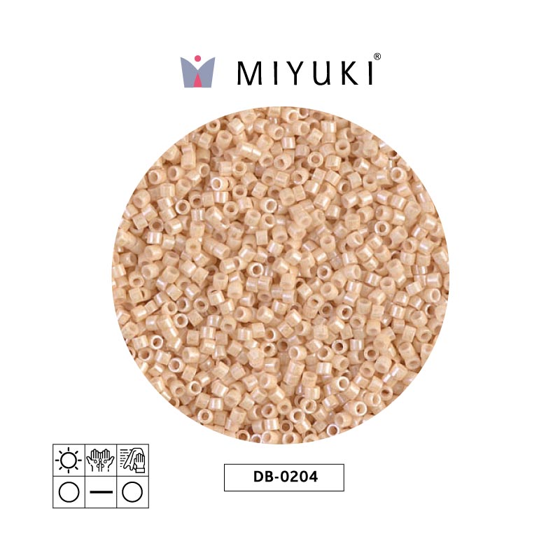 Miyuki delica 11/0 DB0204 claro beige Ceylon perlado x 50gr