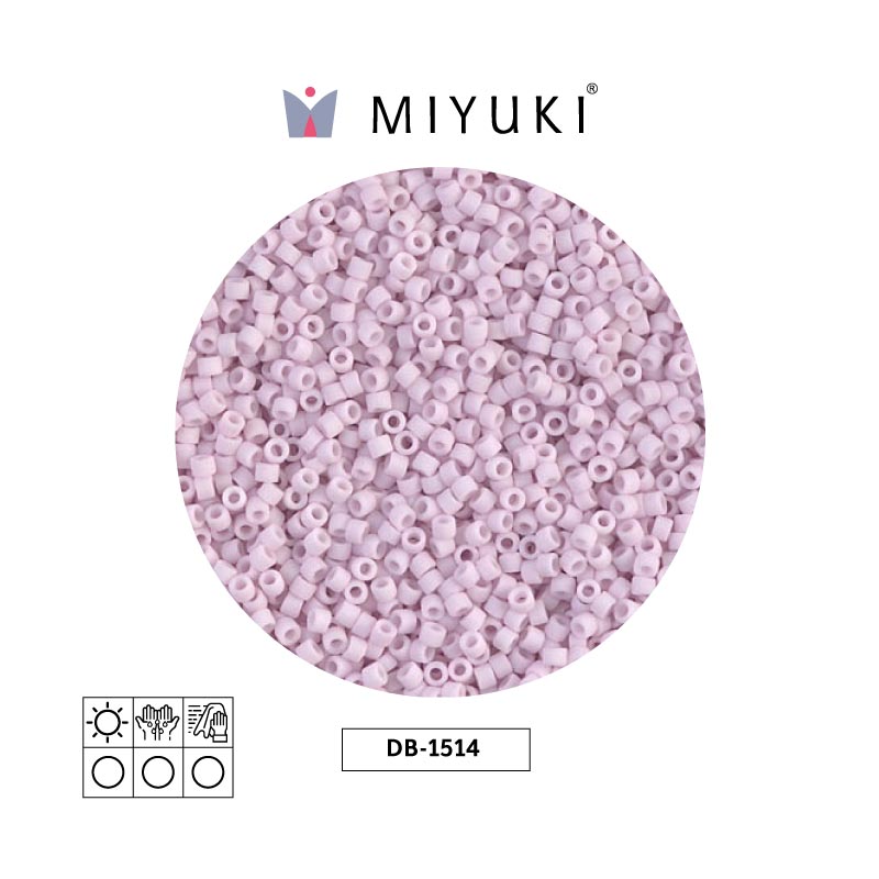 Miyuki delica 11/0 DB1514 mate opaco pálido rosa x 50g