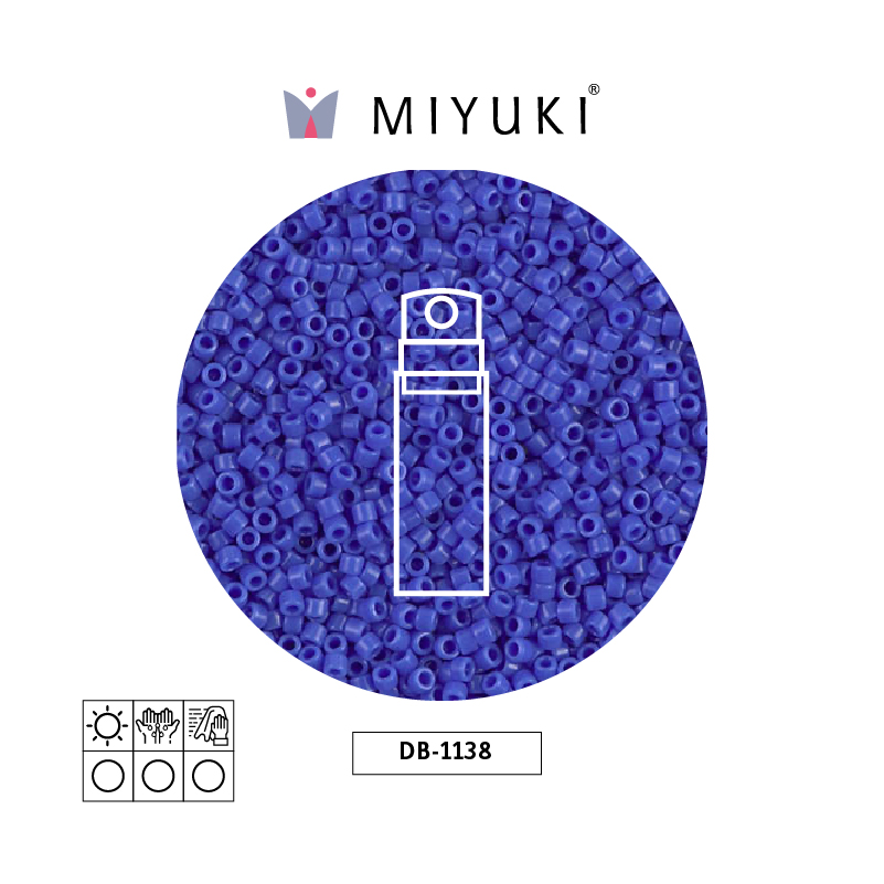 Miyuki delica 11/0 DB1138 opaco azul x 10gr