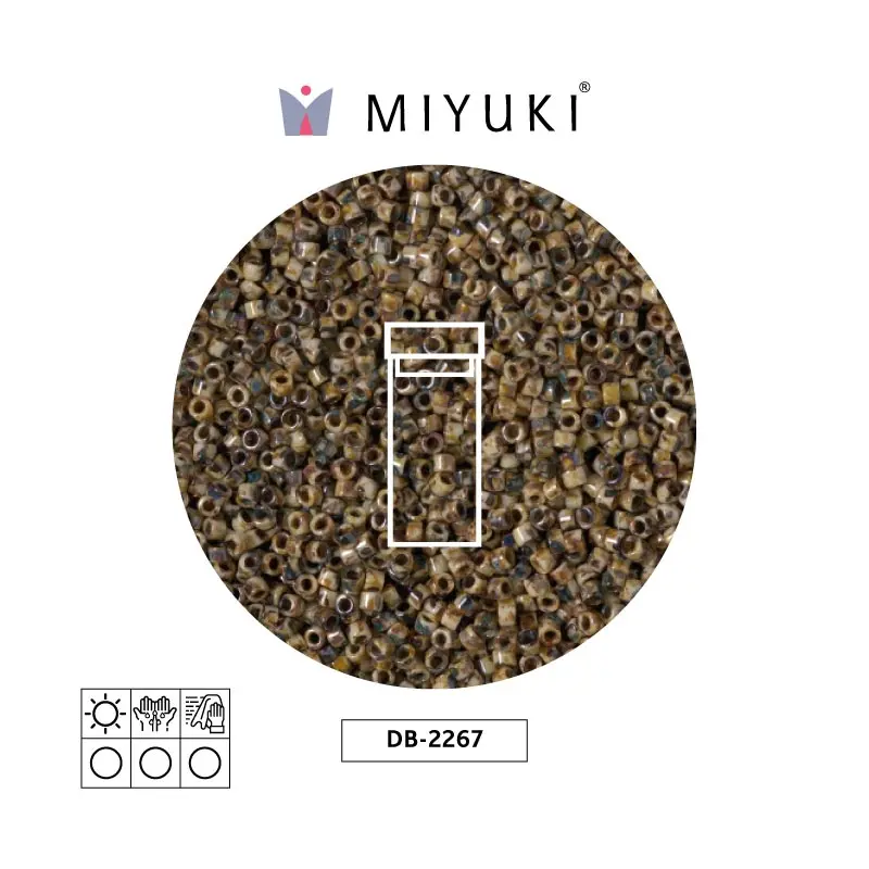 Miyuki delica 11/0 DB2267 opaq café picasso x 3g