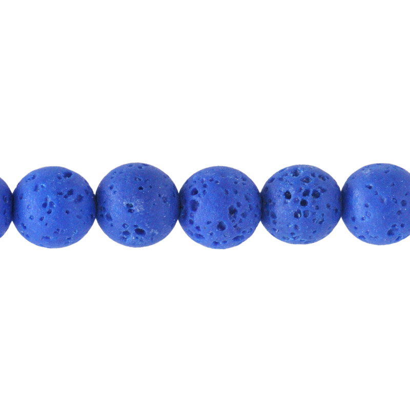 Sarta redonda 8mm volcano azul x 47 unds