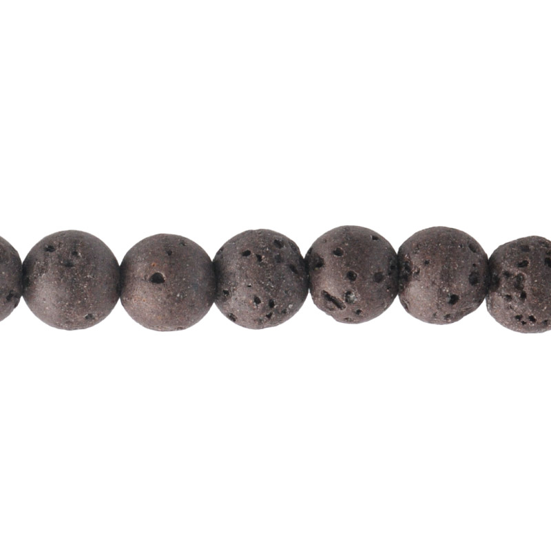 Sarta redonda 8mm volcano café x 47 unds