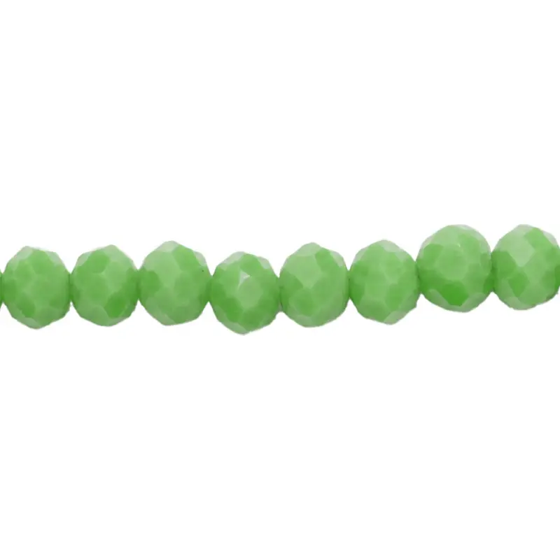 Murano rondela facetada 4mm verde pino 102 x 118und