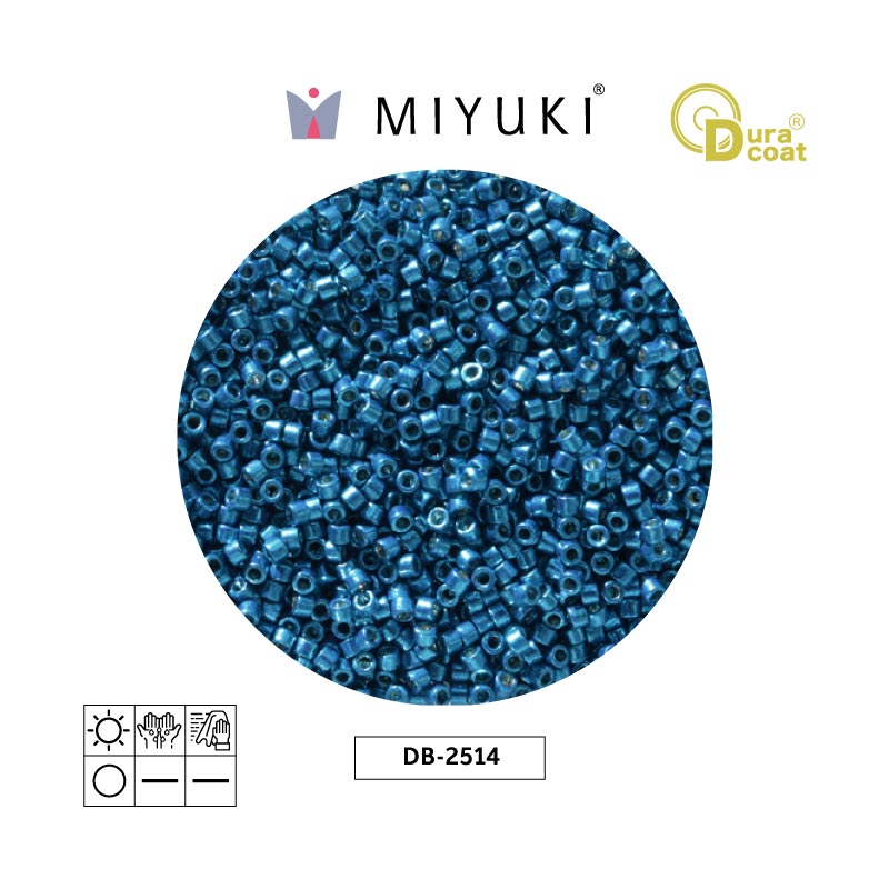 Miyuki delica 11/0 DB2514 Duracoat galvanizado oscuro carpi azul x 50g