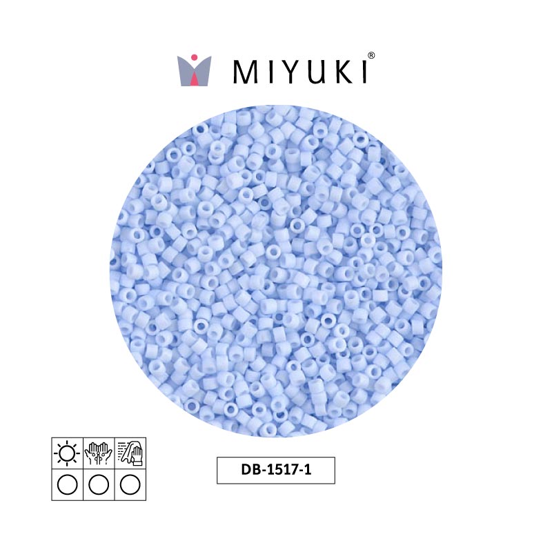 Miyuki delica 11/0 DB1517-1 mate opaco claro cielo azul x 50g