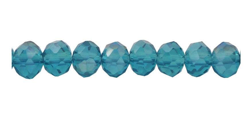 Murano rondela facetada 4mm indicolite 25AB x 142unds