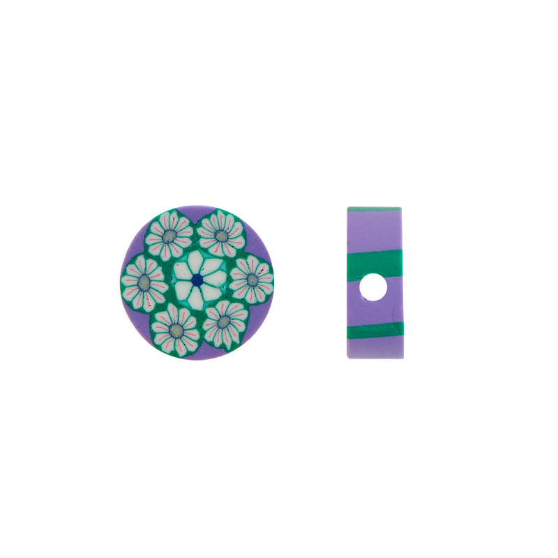 Fimo beads 10x14mm con hueco Color 0048 x und