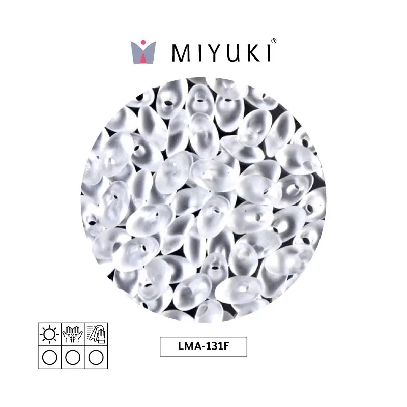 Miyuki long magatama 4x7mm LMA0131F mate cristal x 250g