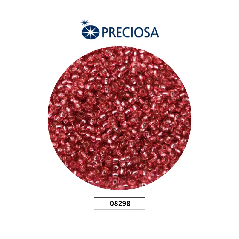 Mostacilla checa preciosa 2mm 08298 rosado fuerte brillante x 500g