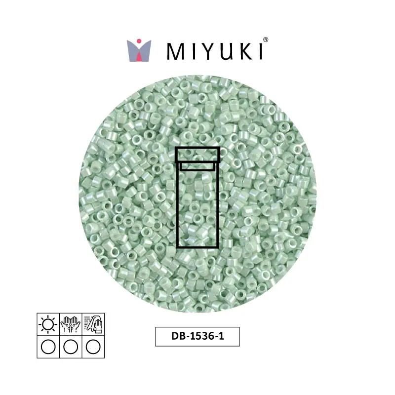 Miyuki delica 11/0 DB1536-1 lt mint ceylon x 3g