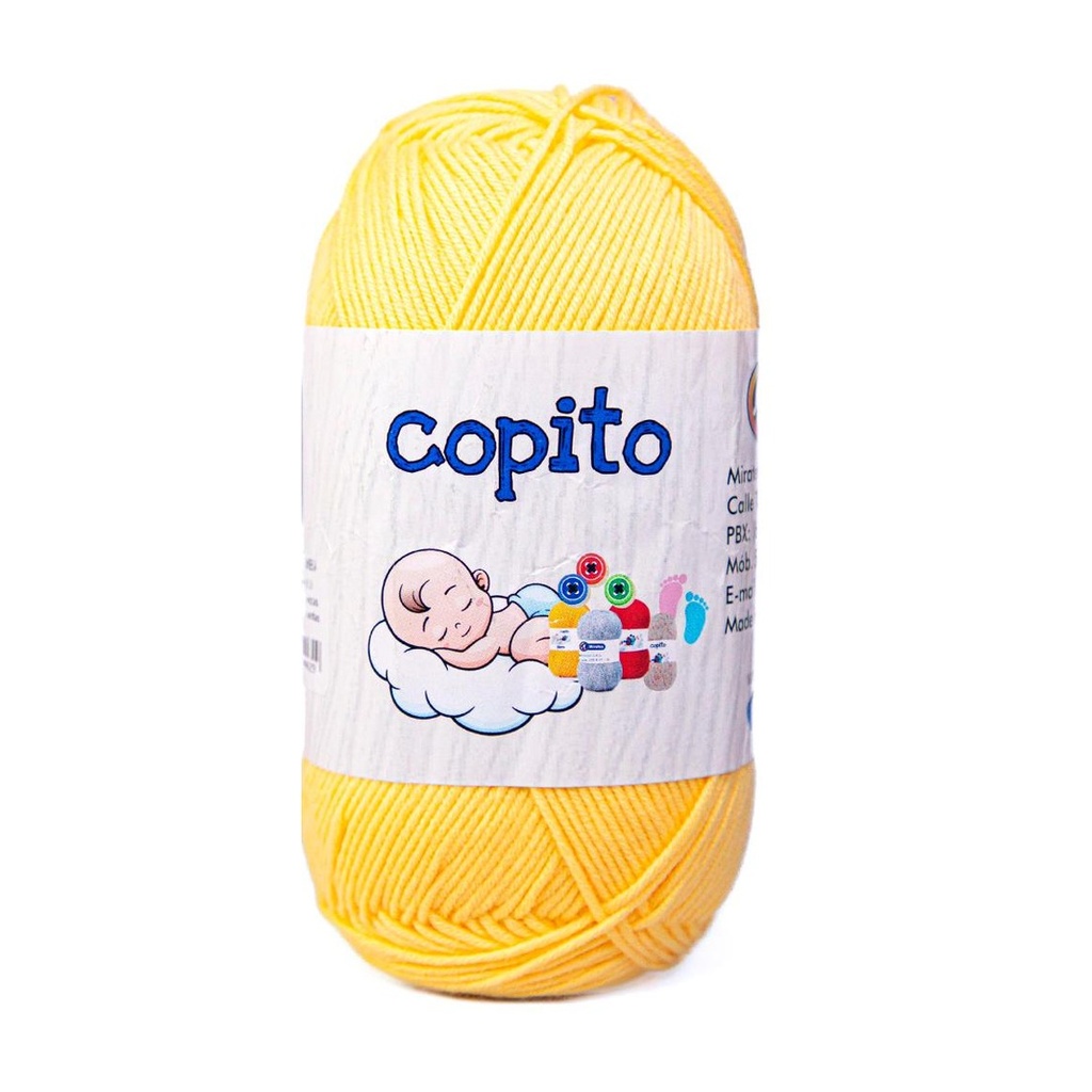 Madeja hilo copito 100% acrilico amarillo 1866 x 100g