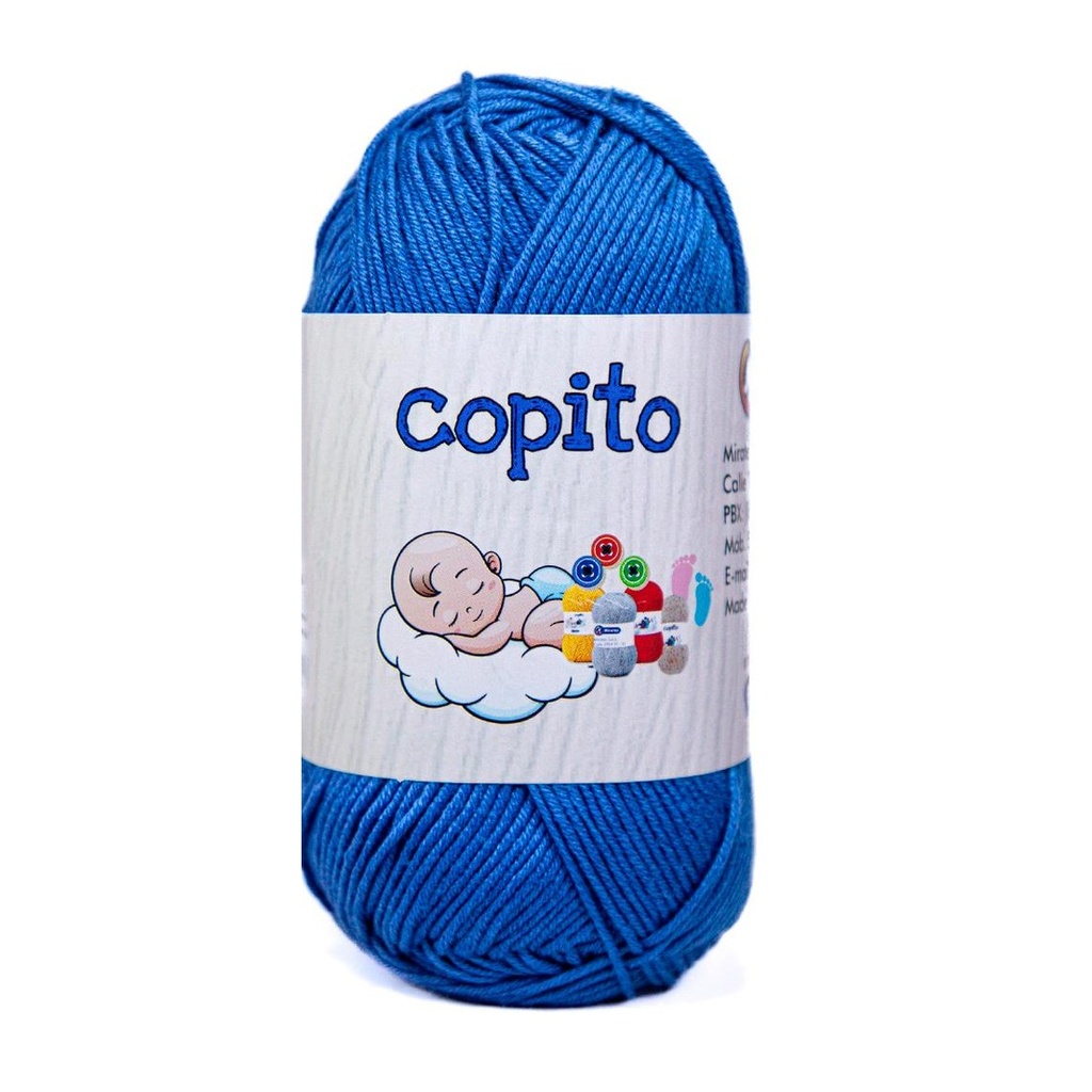 Madeja hilo copito 100% acrilico azul rey 7197 x 100g