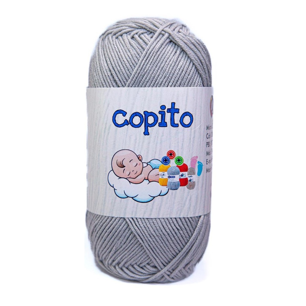 Madeja hilo copito 100% acrilico gris claro 211 x 100g