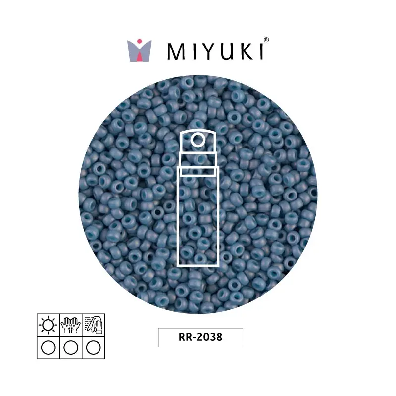Mostacilla Miyuki rocalla 11/0 RR2038 opaque light denim satin x 10g