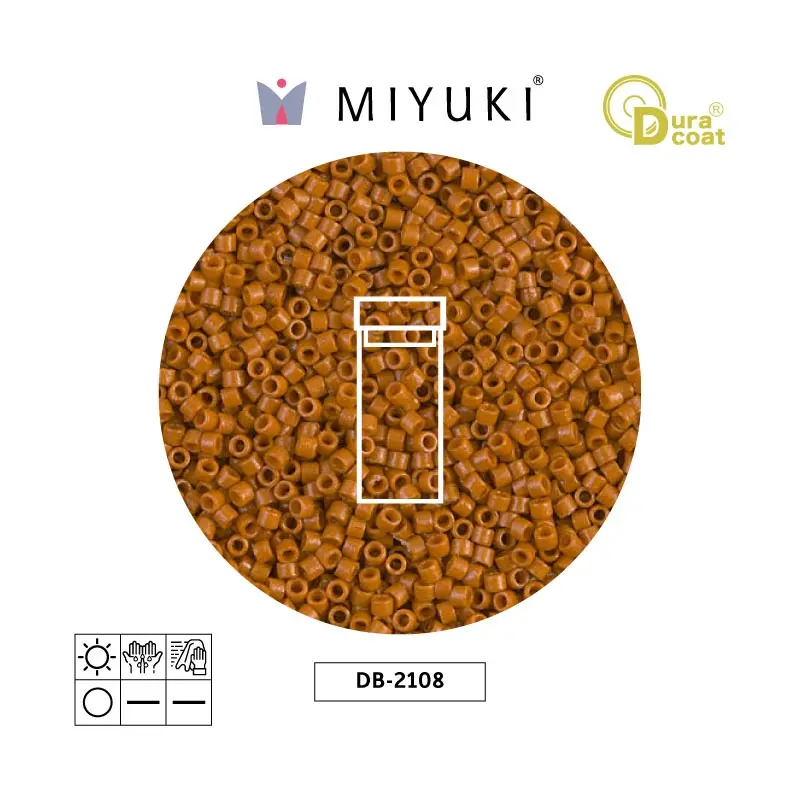 Miyuki delica 11/0 DB2108 opaco kiwi Duracoat x 3gr