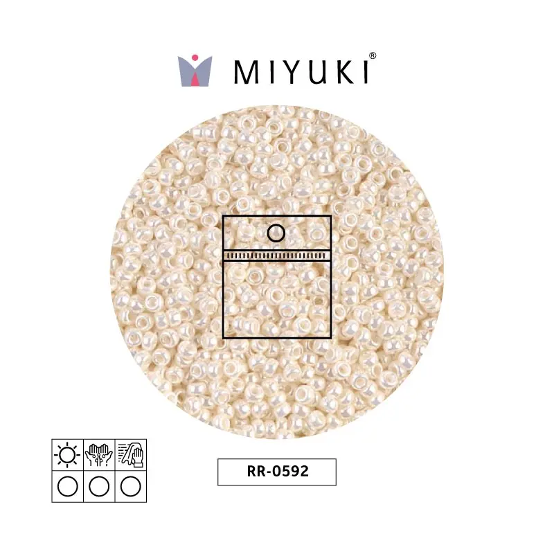 Mostacilla Miyuki rocalla 11/0 RR0592 antique marfil perla Ceylon perlado x 25g