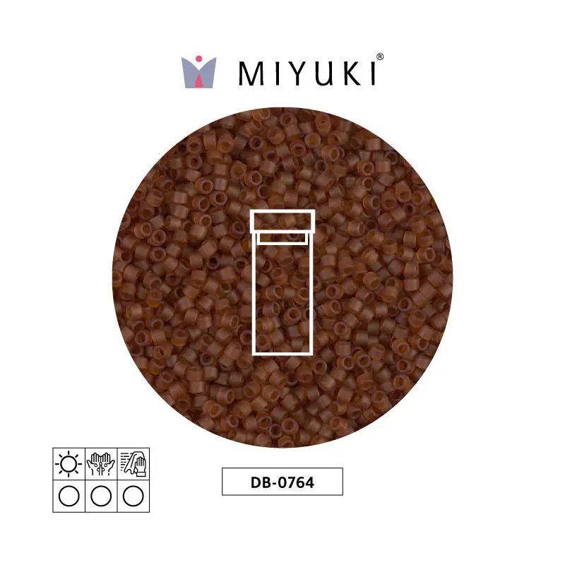 Miyuki delica 11/0 DB0764 mate transparente oscuro cafe x 3g