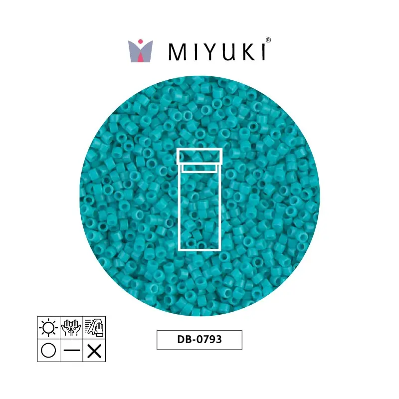 Miyuki delica 11/0 DB0793 mate opaco azul turquesa x 3g
