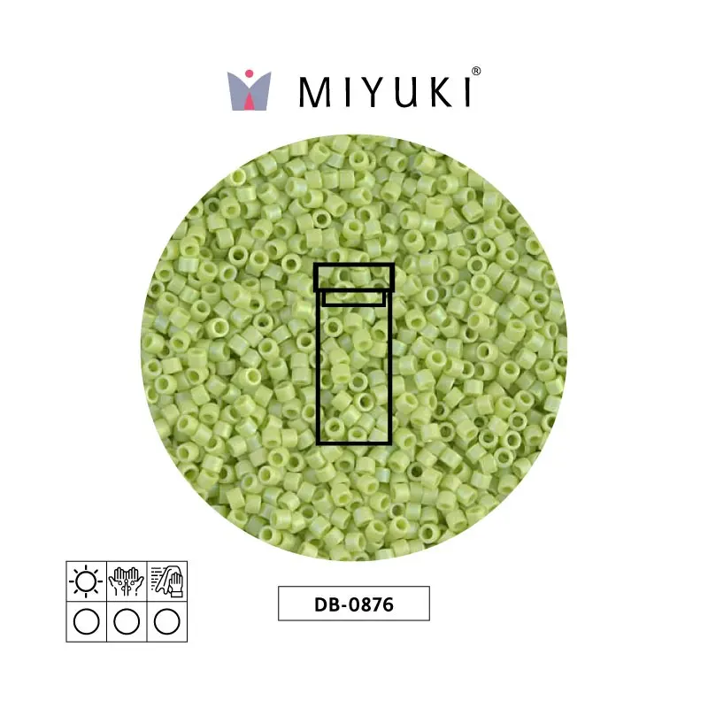Miyuki delica 11/0 DB0876 mate opaco verde chartreuse AB x 3g