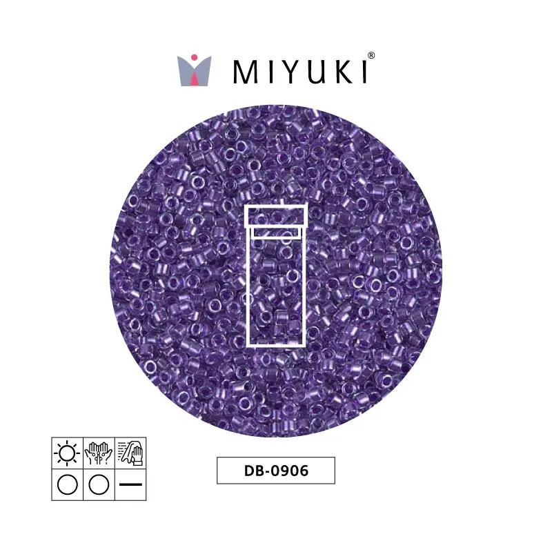 Miyuki delica 11/0 DB0906 sparkling morado forrado cristal x 3g