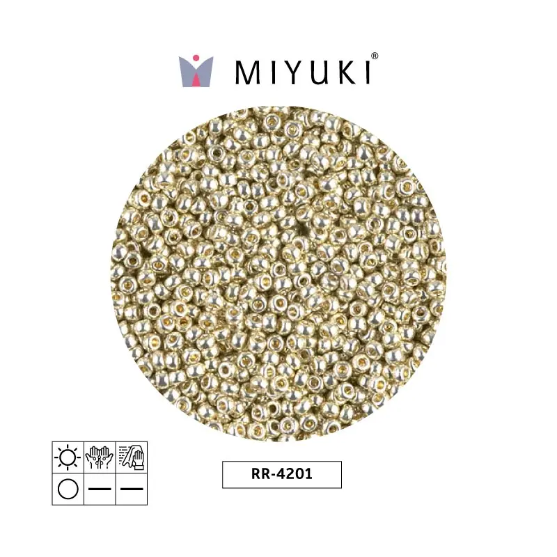 Mostacilla Miyuki rocalla 15/0 RR4201 galvanized silver x 250g