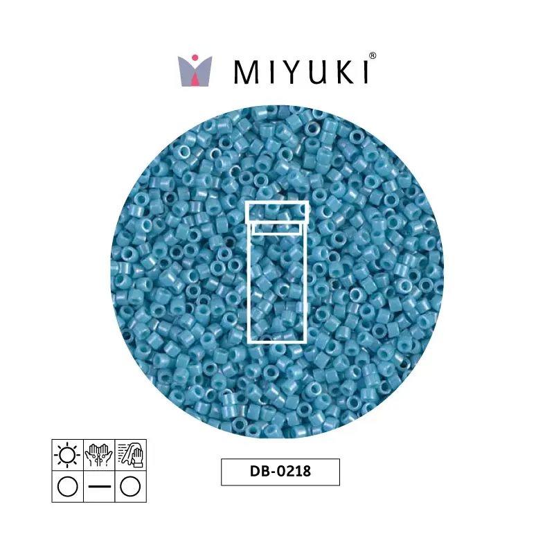 Miyuki delica 11/0 DB0218 opaco medium azul turquesa azul lusterr x 3g