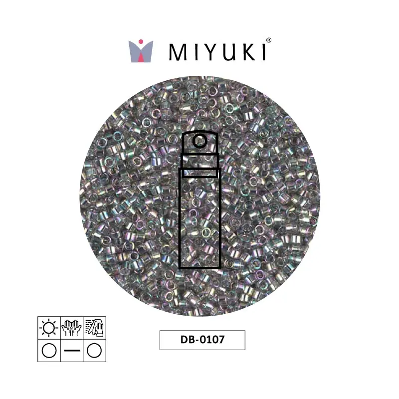 Miyuki delica 11/0 DB0107 tr goldluster grey x 10g