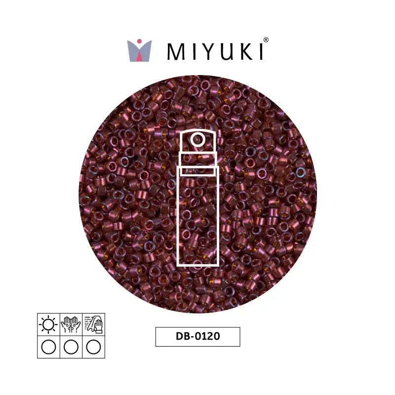 Miyuki delica 11/0 DB0120 oscuro top claretluster x 10g