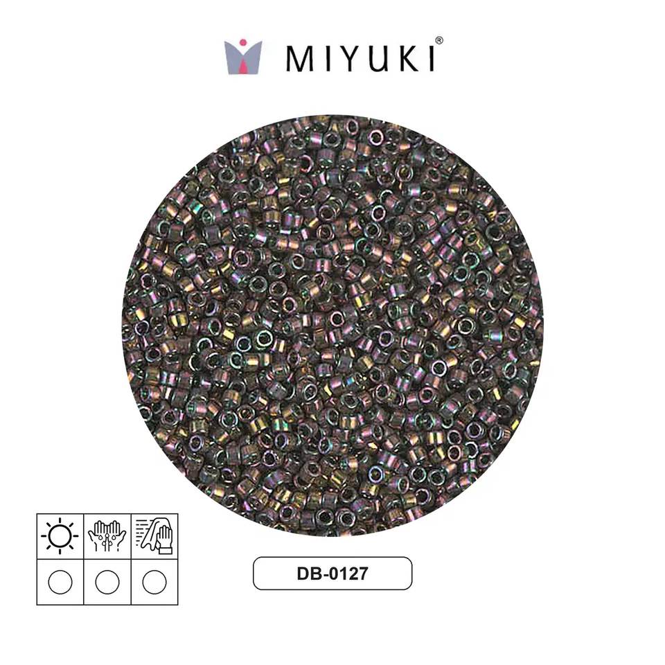 Miyuki delica 11/0 DB0127 tr green goldlust x 250g