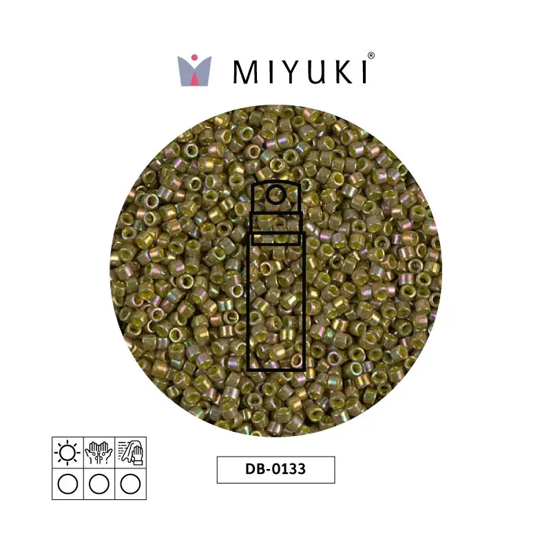 Miyuki delica 11/0 DB0133 opaco dorado verde oliva lusterr x 10g