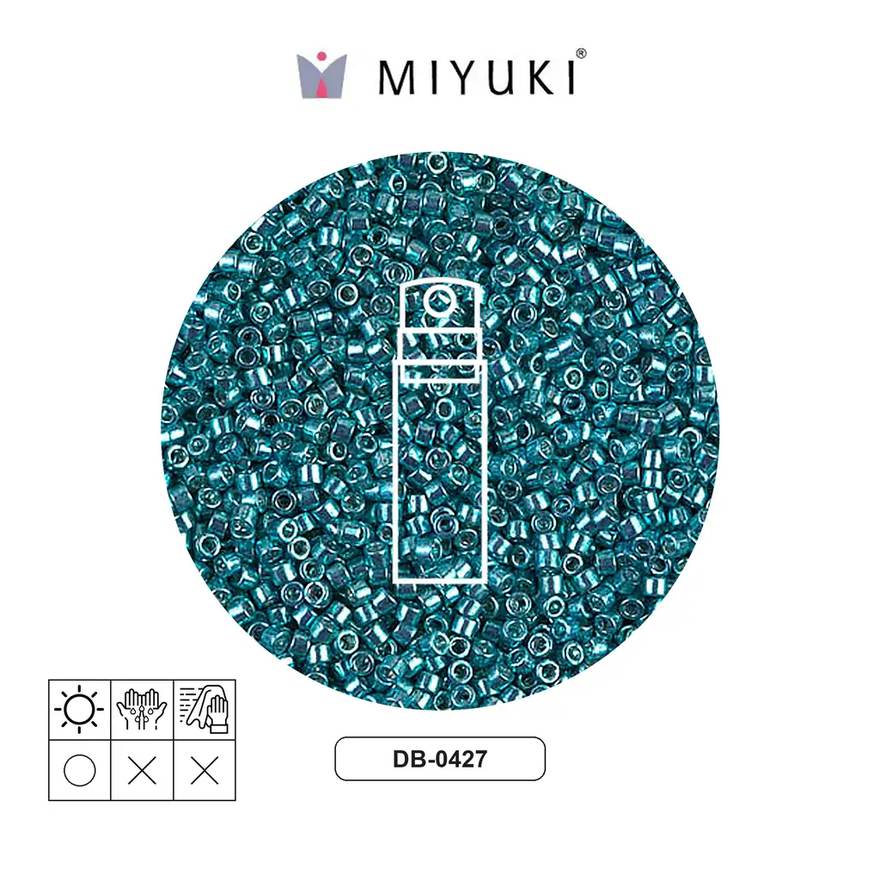 Miyuki delica 11/0 DB0427 galvanized dark aqua x 10g