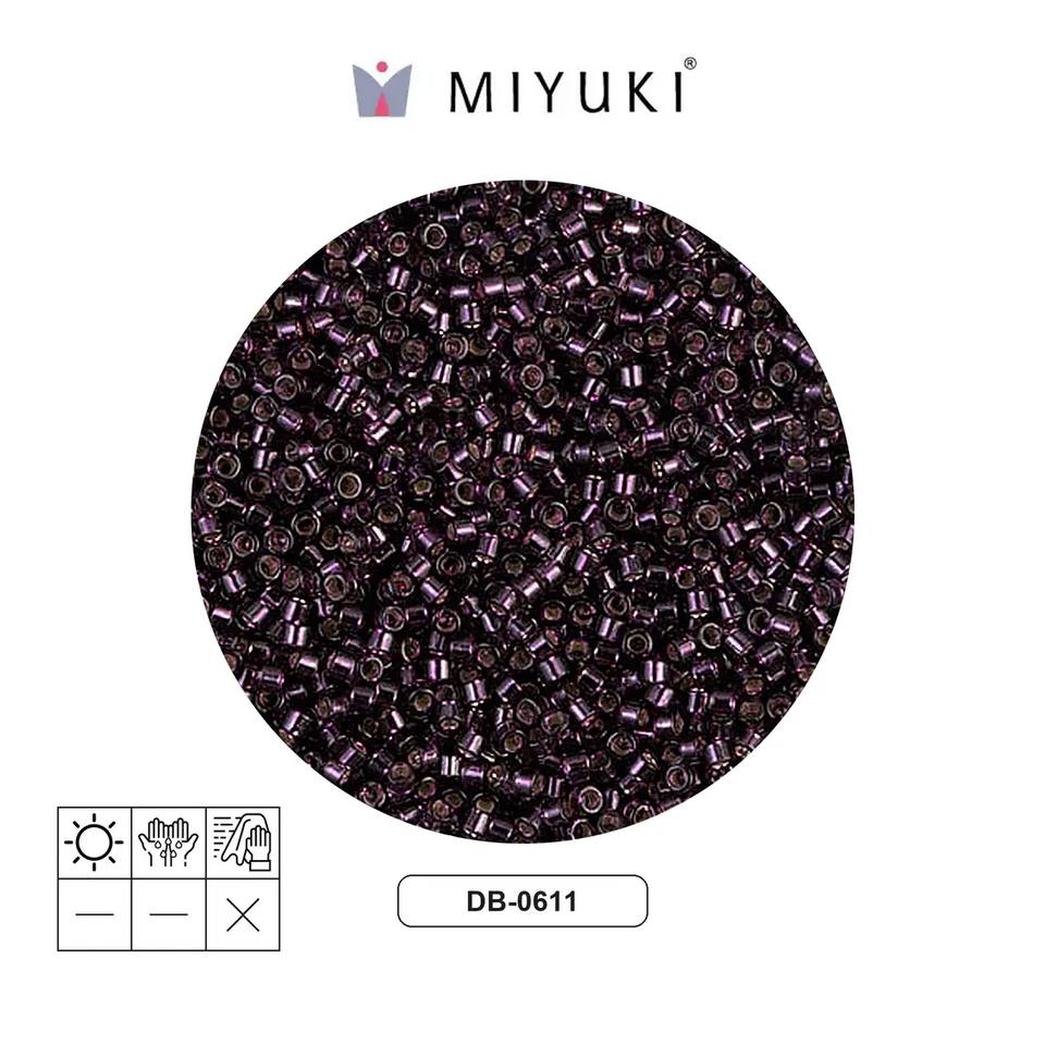 Miyuki delica 11/0 DB0611 silver lined wine x 50g