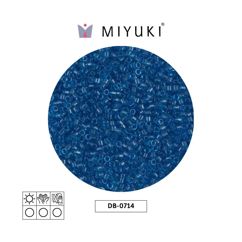 Miyuki delica 11/0 DB0714 transparent capri blue x 50g
