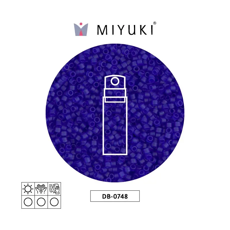 Miyuki delica 11/0 DB0748 matte transparent cobalt x 10g