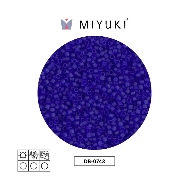 Miyuki delica 11/0 DB0748 mate transparente azul x 50g