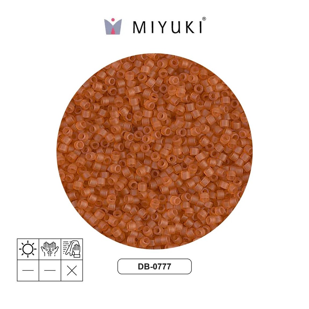 Miyuki delica 11/0 DB0777 mate transparente amarillo x 50g