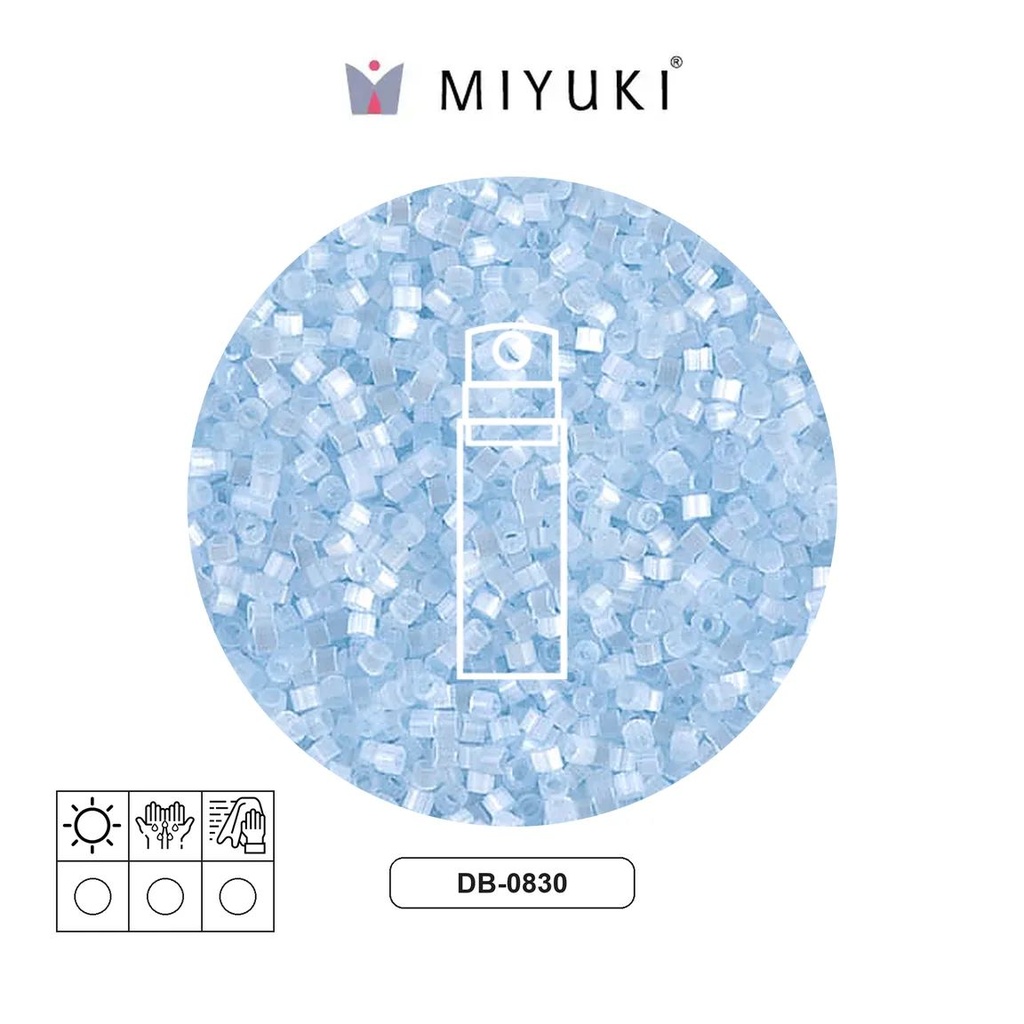 Miyuki delica 11/0 DB0830 aqua silk satin x 10g