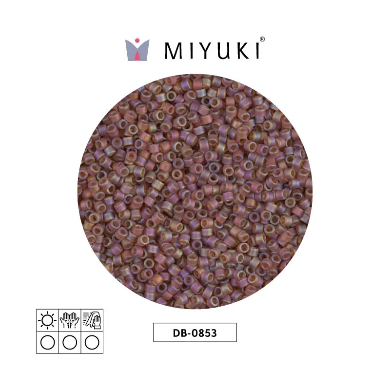 Miyuki delica 11/0 DB0853 matte transparent dark topaz AB x 50g