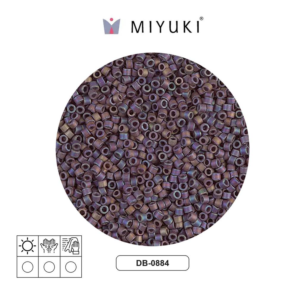 Miyuki delica 11/0 DB0884 matte opaque dark grey ABx 50g
