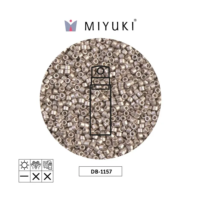 Miyuki delica 11/0 DB1158 galvanized frosted smoky x 10g