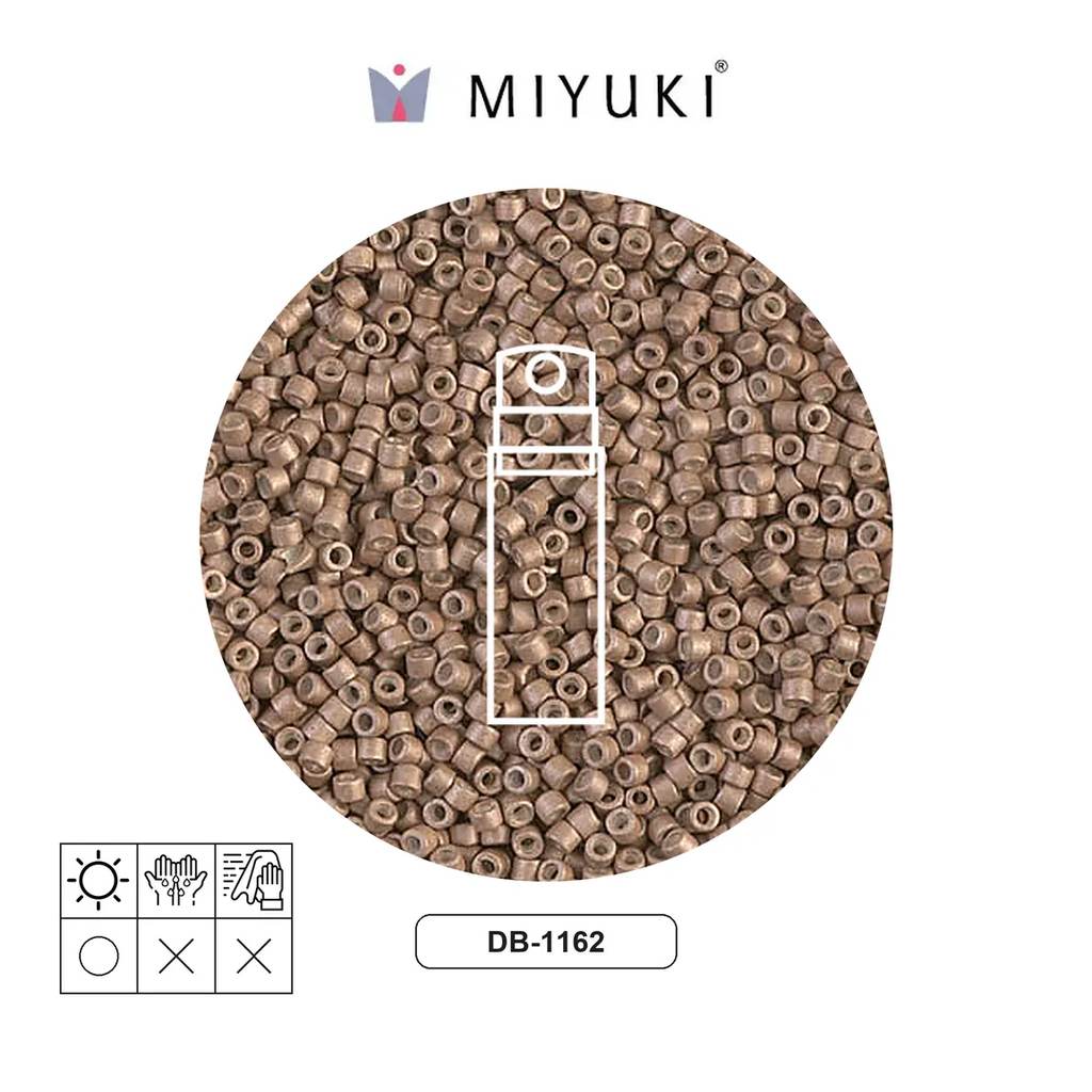 Miyuki delica 11/0 DB1162 galvanized matte champagne x 10g