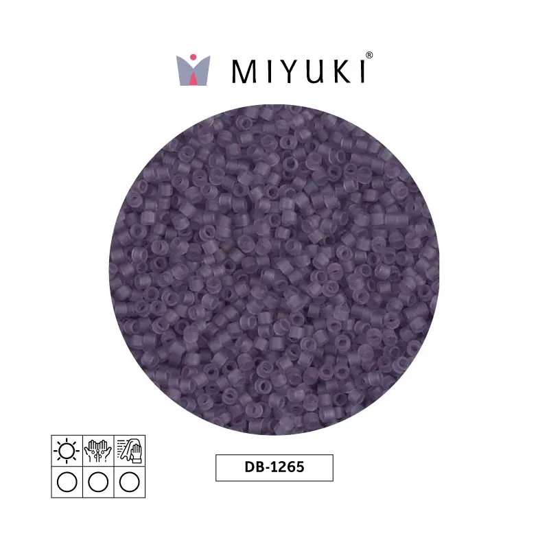 Miyuki delica 11/0 DB1265 mate transparente claro amethyst x 50g