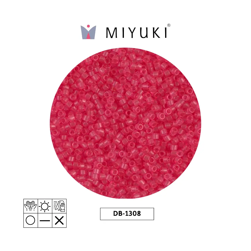 Miyuki delica 11/0 DB1308 transparent bubble gum pink x 50g