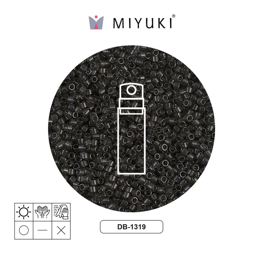 Miyuki delica 11/0 DB1319 transparent dark grey x 10g