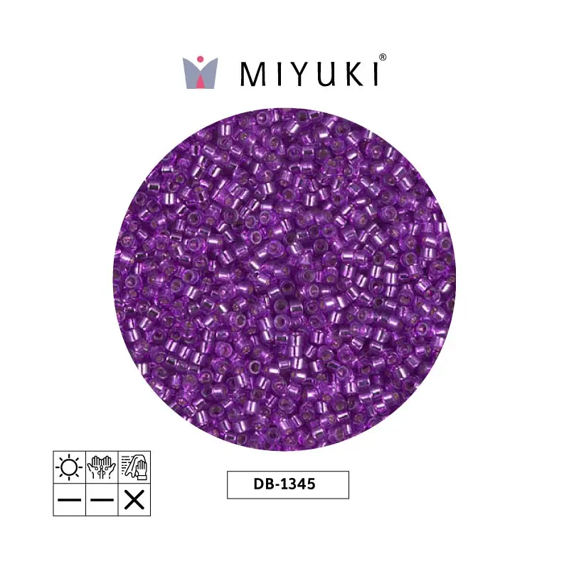 Miyuki delica 11/0 DB1345 silver lined bright violet x 50gr